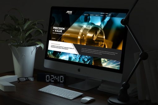 Addison Precision website on iMac display in dark room