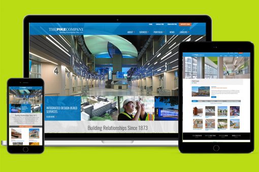 Pike Company website displayed on multiple devices