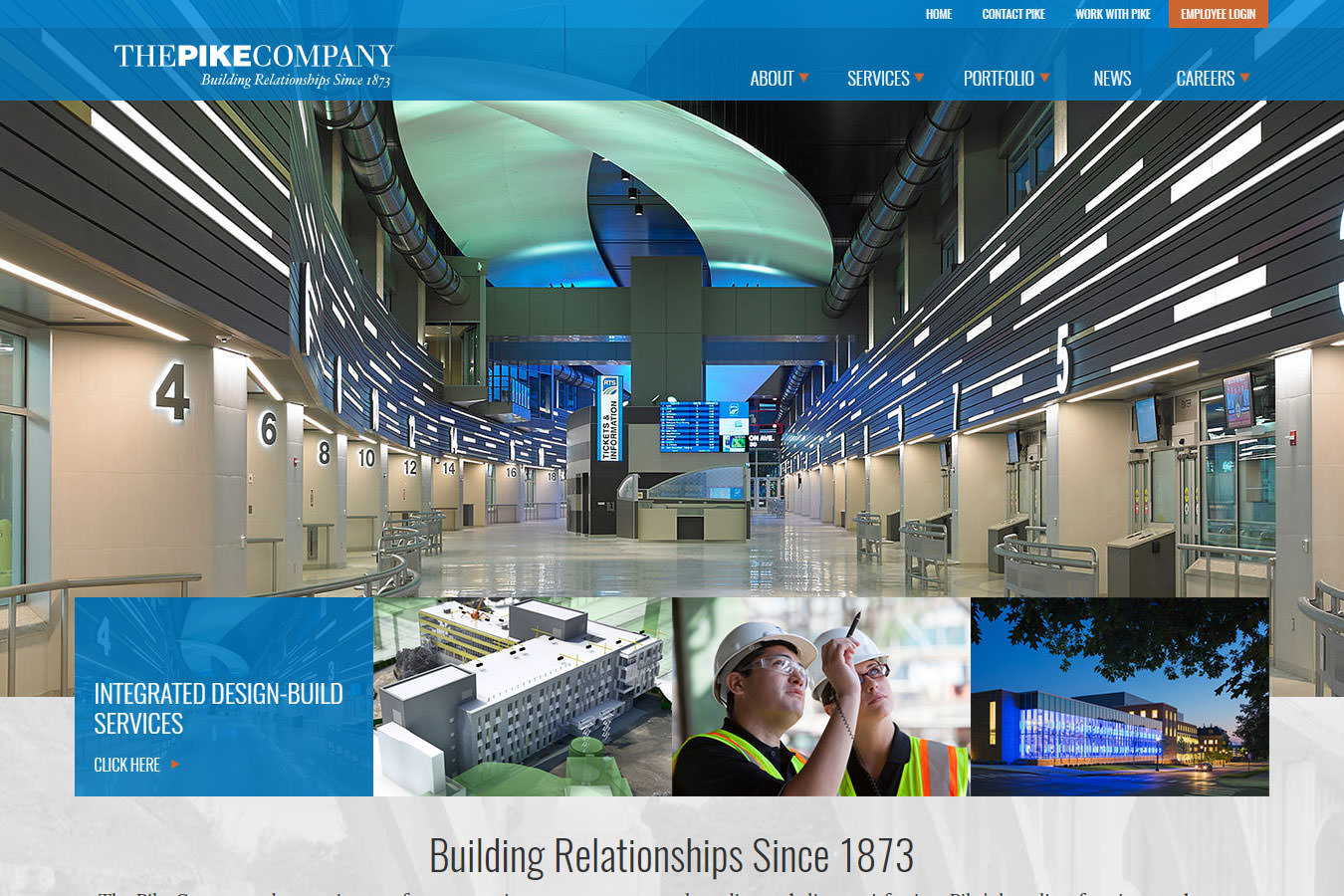 Pike Company website homepage