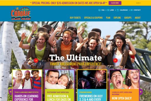 Canobie Amusement Park website homepage